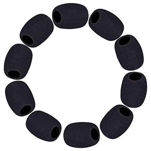 10 Pack Lapel Microphone Windscreen, Headset Windscreen, Mic Foam Covers