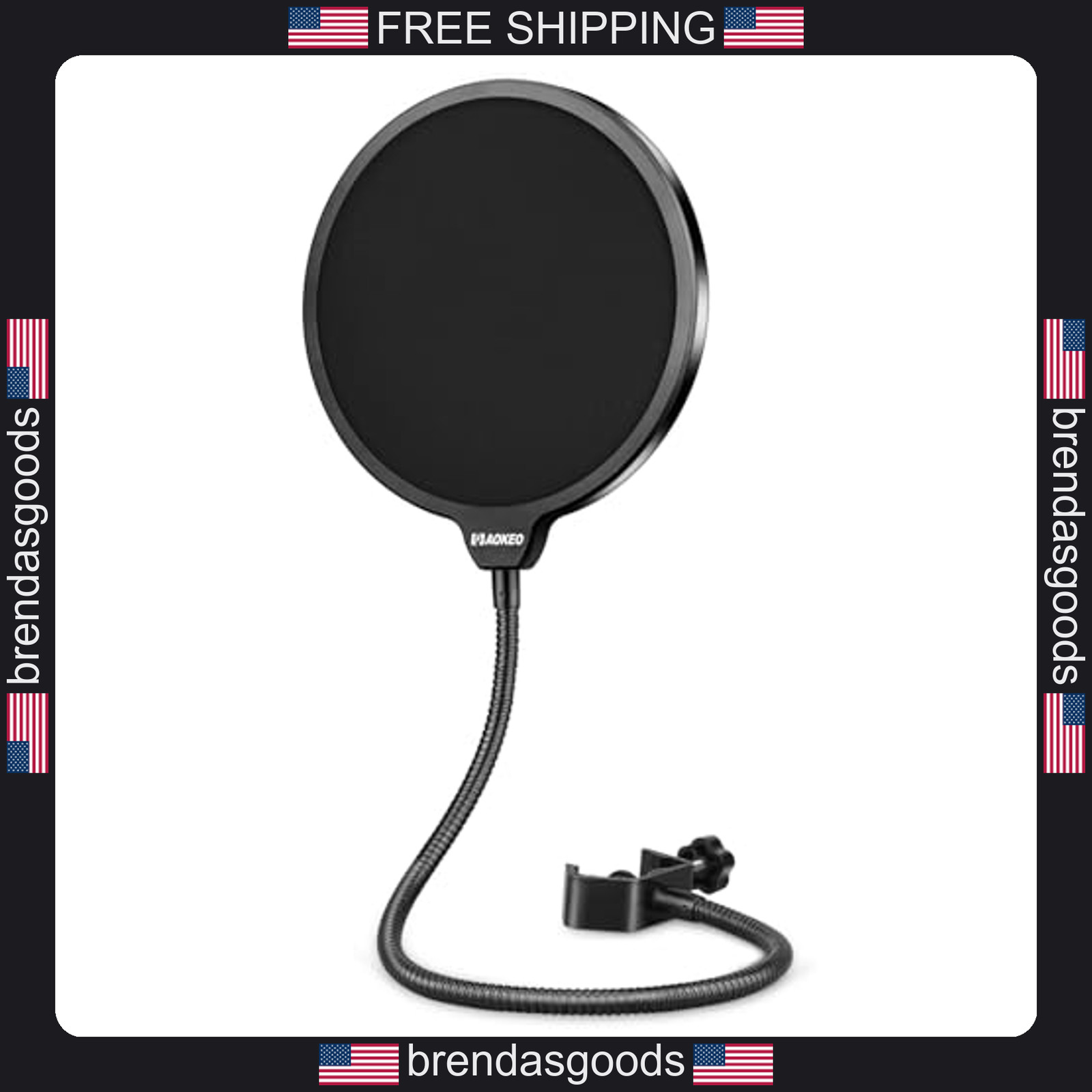 Microphone Pop Filter Double Layer Wind Screen for Blue Yeti and More