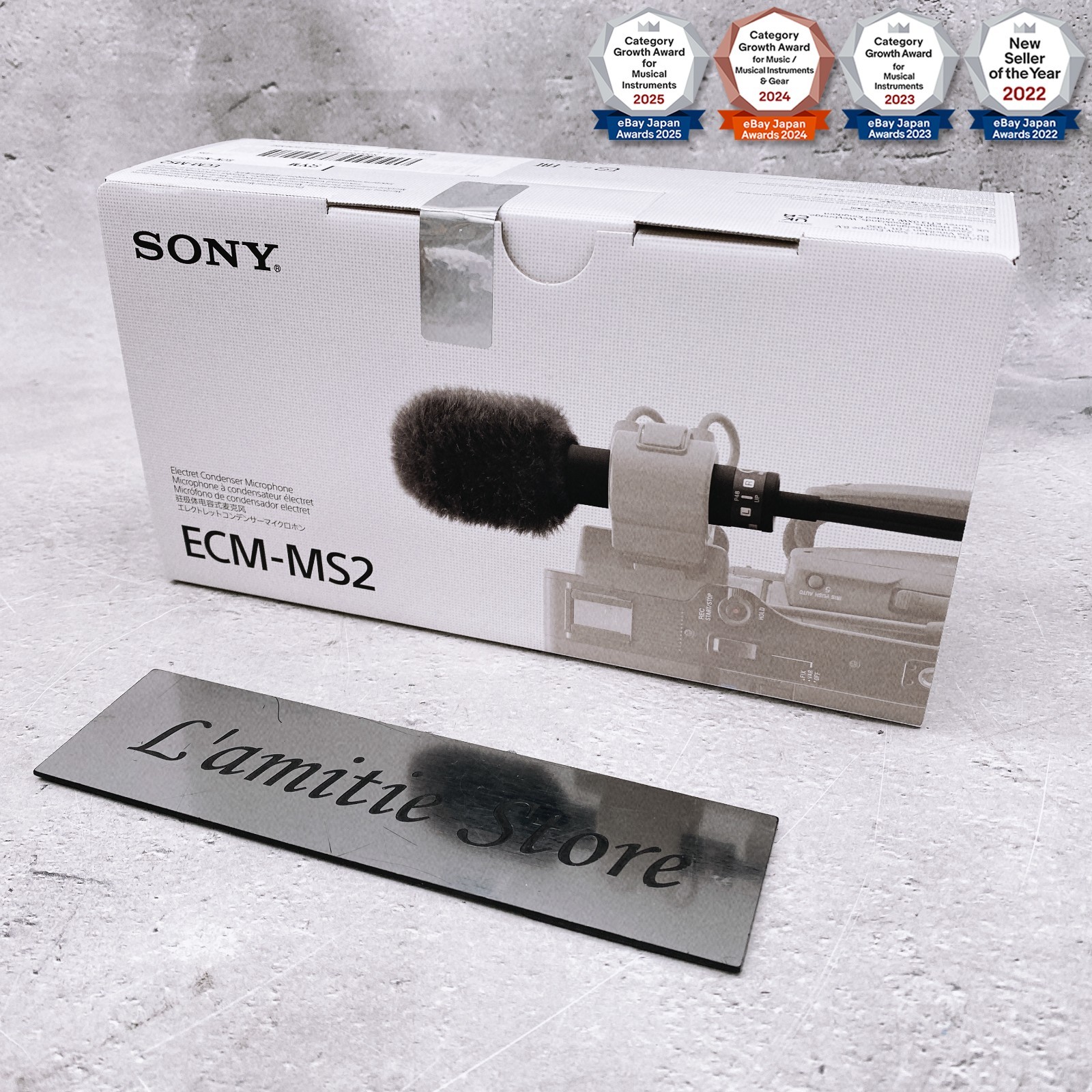 SONY ECM-MS2 Electret Condenser Microphone Compact Design Mono Stereo ECMMS2 JP