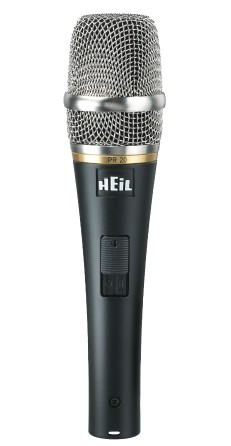 Heil PR20-SUT Utility Microphone with On/Off Switch, Mic Clip and Windscreen