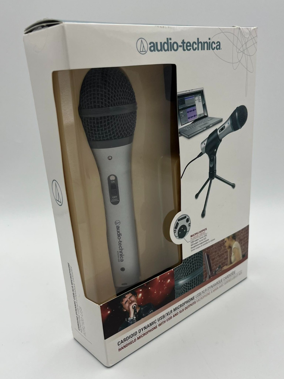 Audio-Technica ATR2100-USB Cardioid Dynamic USB/XLR Microphone Podcasting Mic