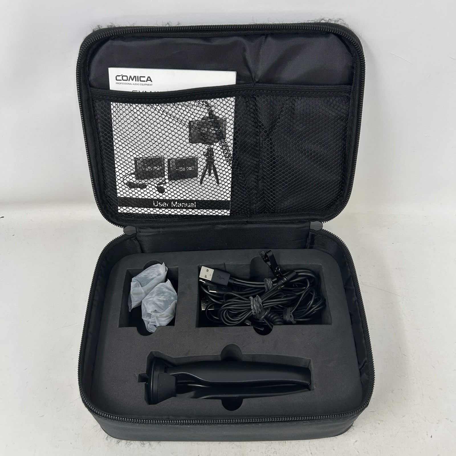Comica CVM-WS60 Wireless Lavalier Microphone System Dual UHF for Camera & iPhone