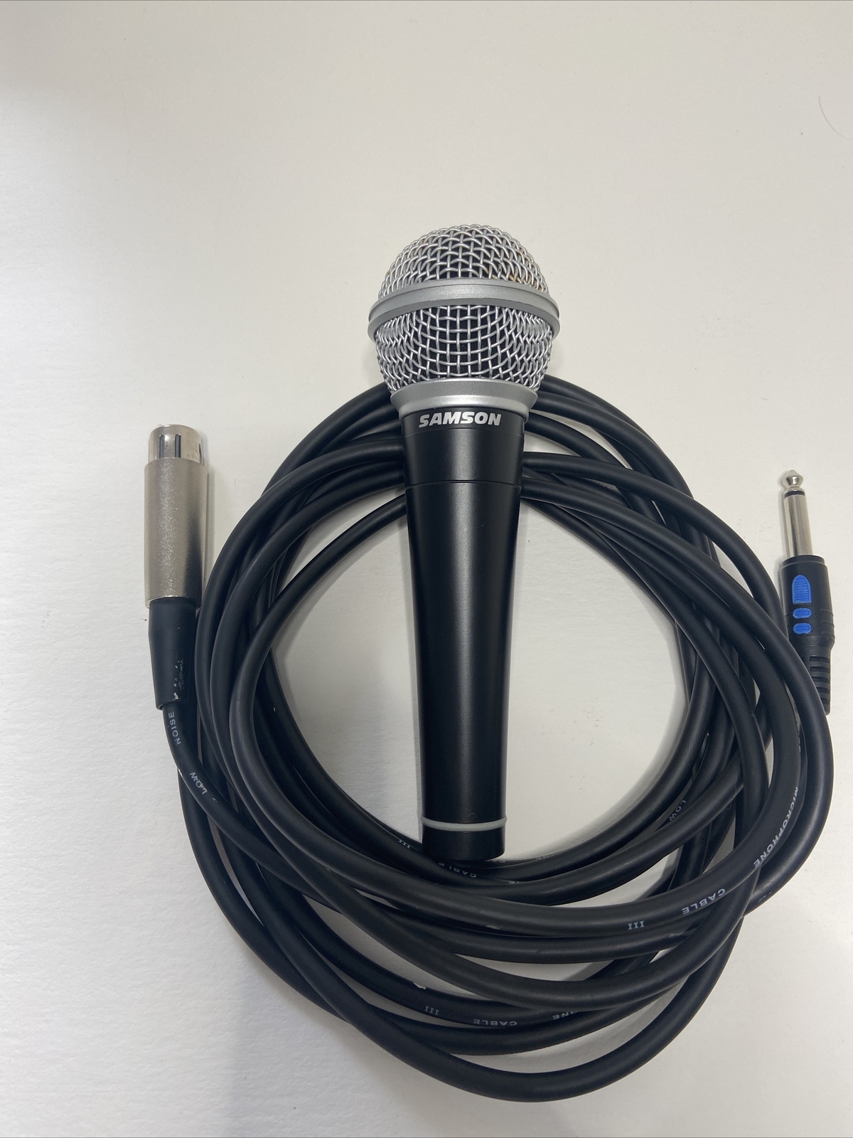 Samson M10 Metal Microphone & 16ft 1/4″ Jack Cable – Tested & Working