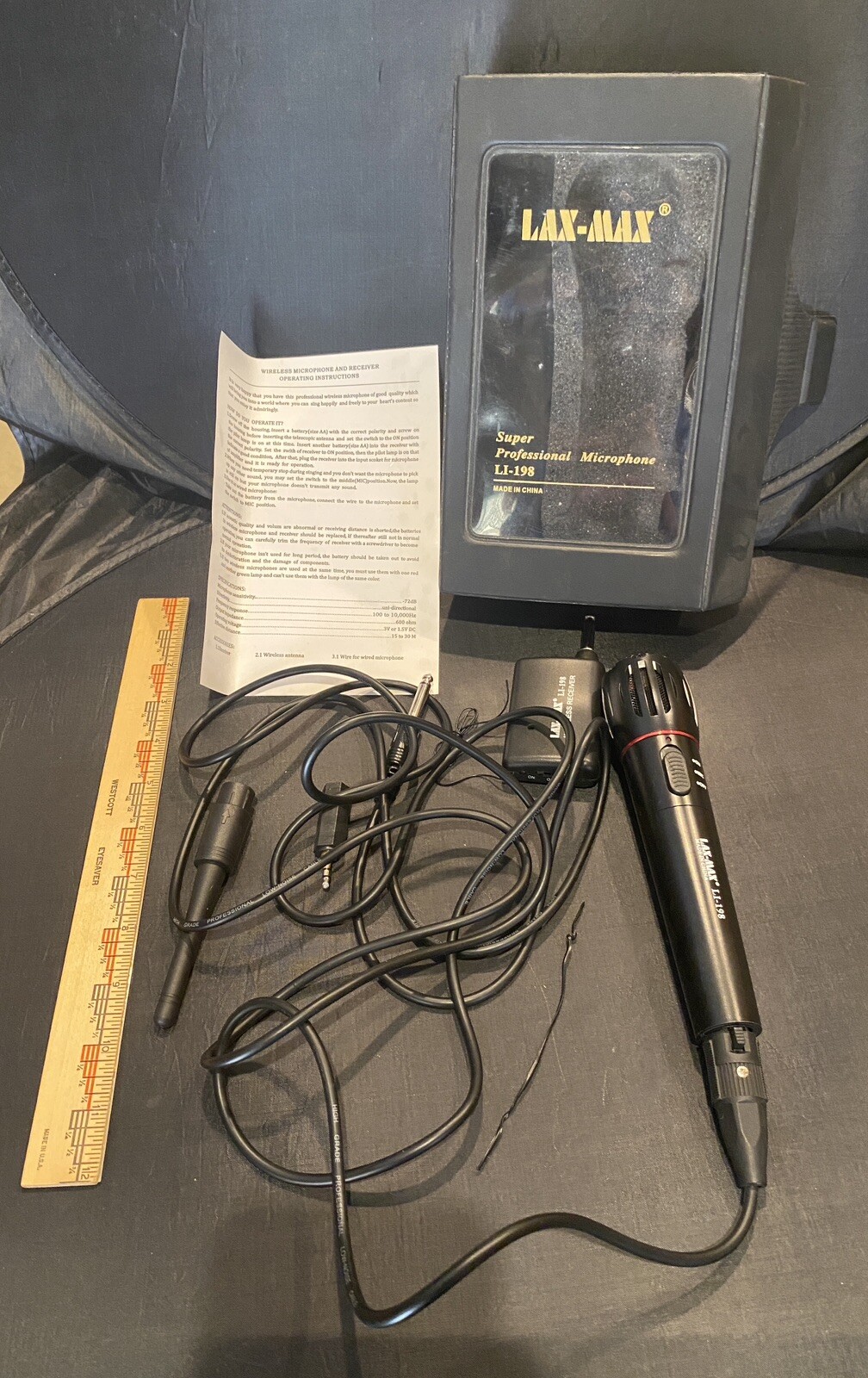 Nice LAX-MAX LI-198 PRO Wireless & Receiver Microphone Stereo Music Concert