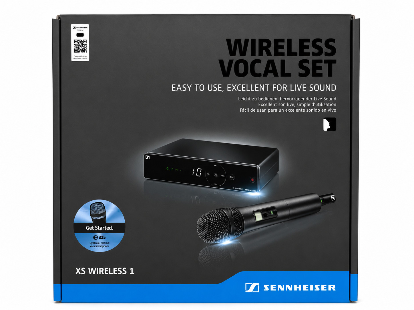 Open Box – Sennheiser XS Wireless 1 (XSW 1-825) Wireless Vocal Microphone System