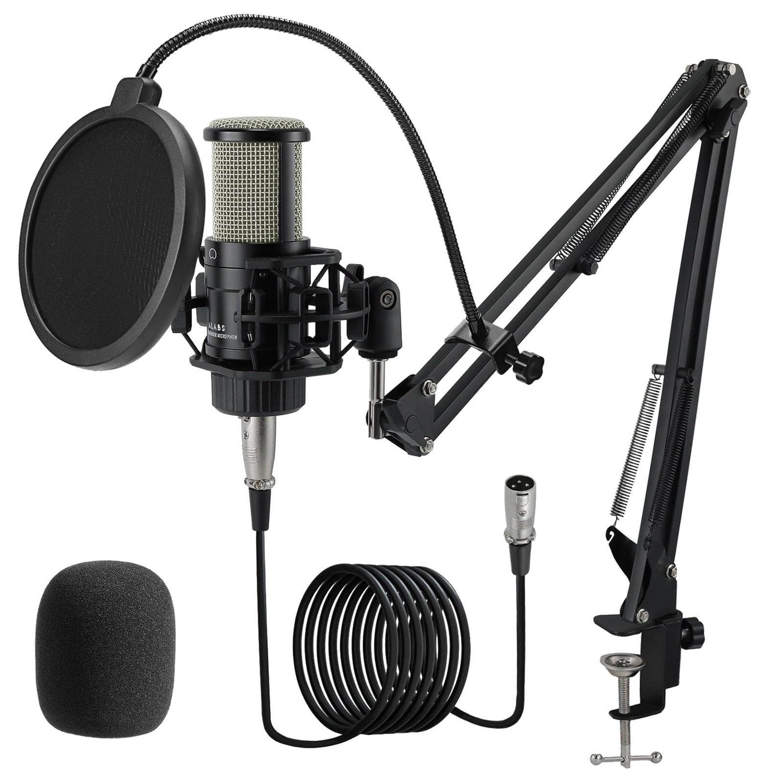 XLR Condenser Microphone, Professional Cardioid Recording Microphone Kit with…
