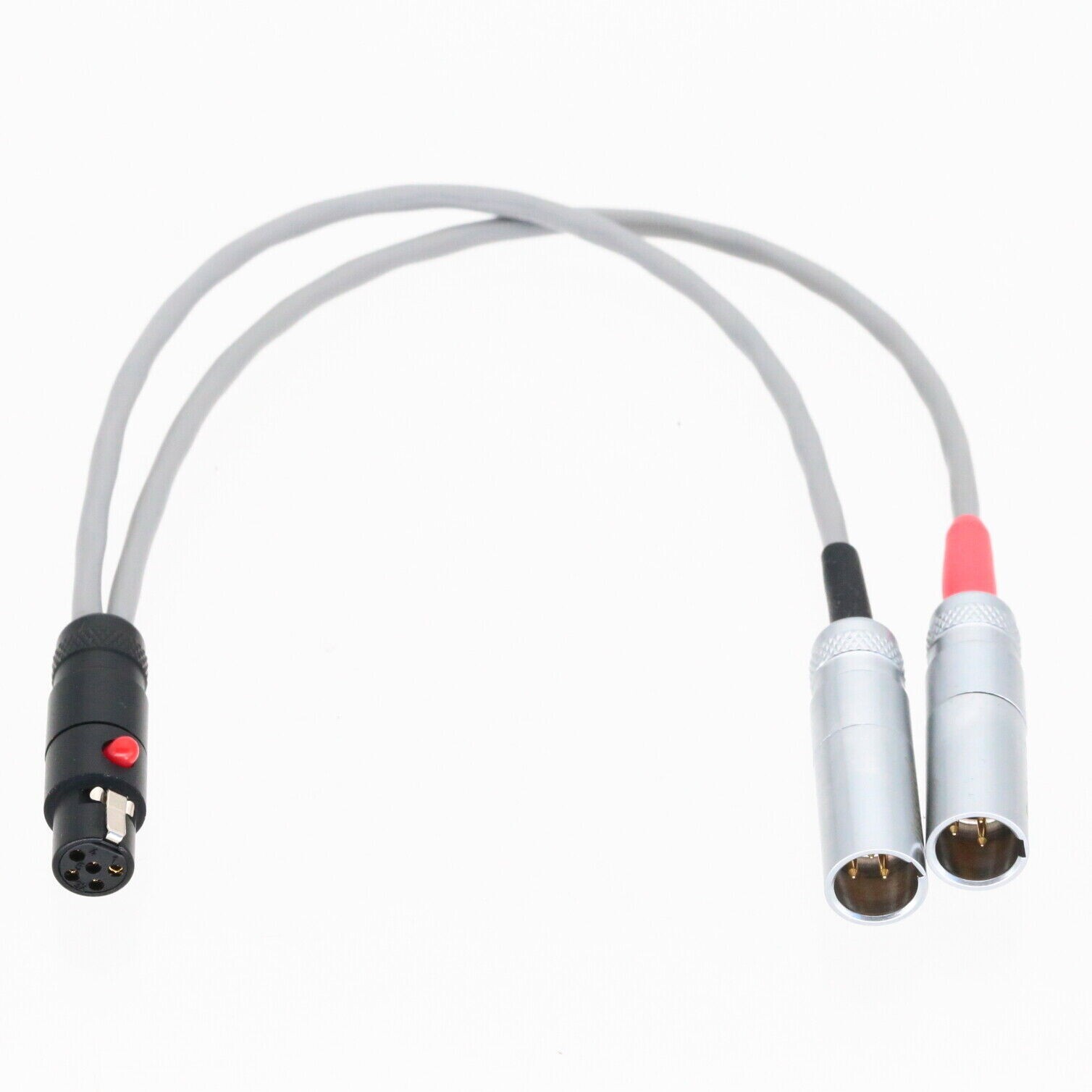 Mini-XLR 5-pin TA5F to Dual small-XLR TA3M 3-pin 8” L2B2AT Insert/Splitter cable