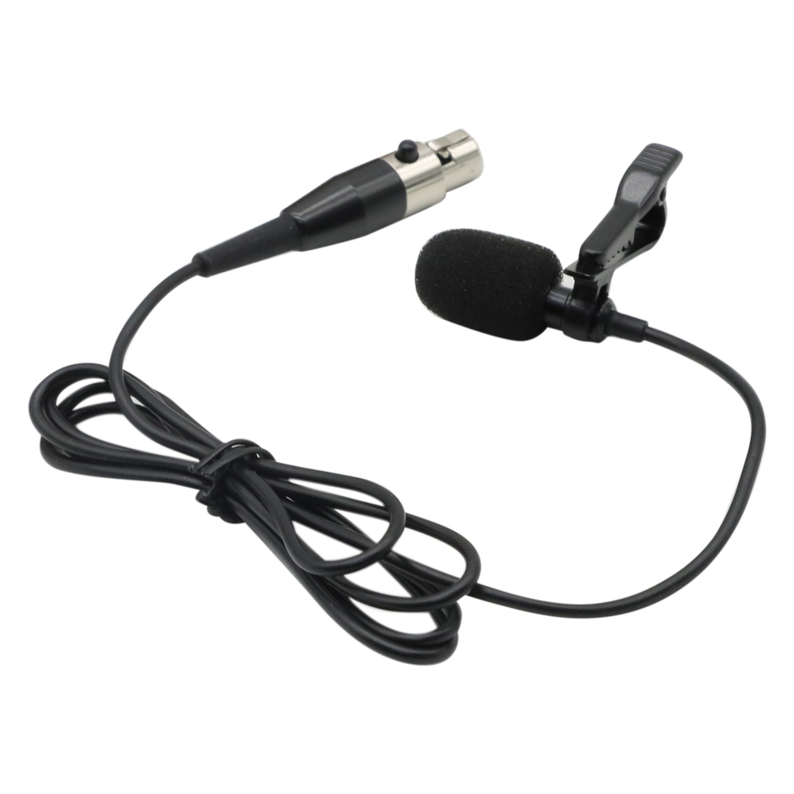 Black Lavalier Lapel Tie Clip Microphone For AKG Samson Wireless mini 3 Pin XLR