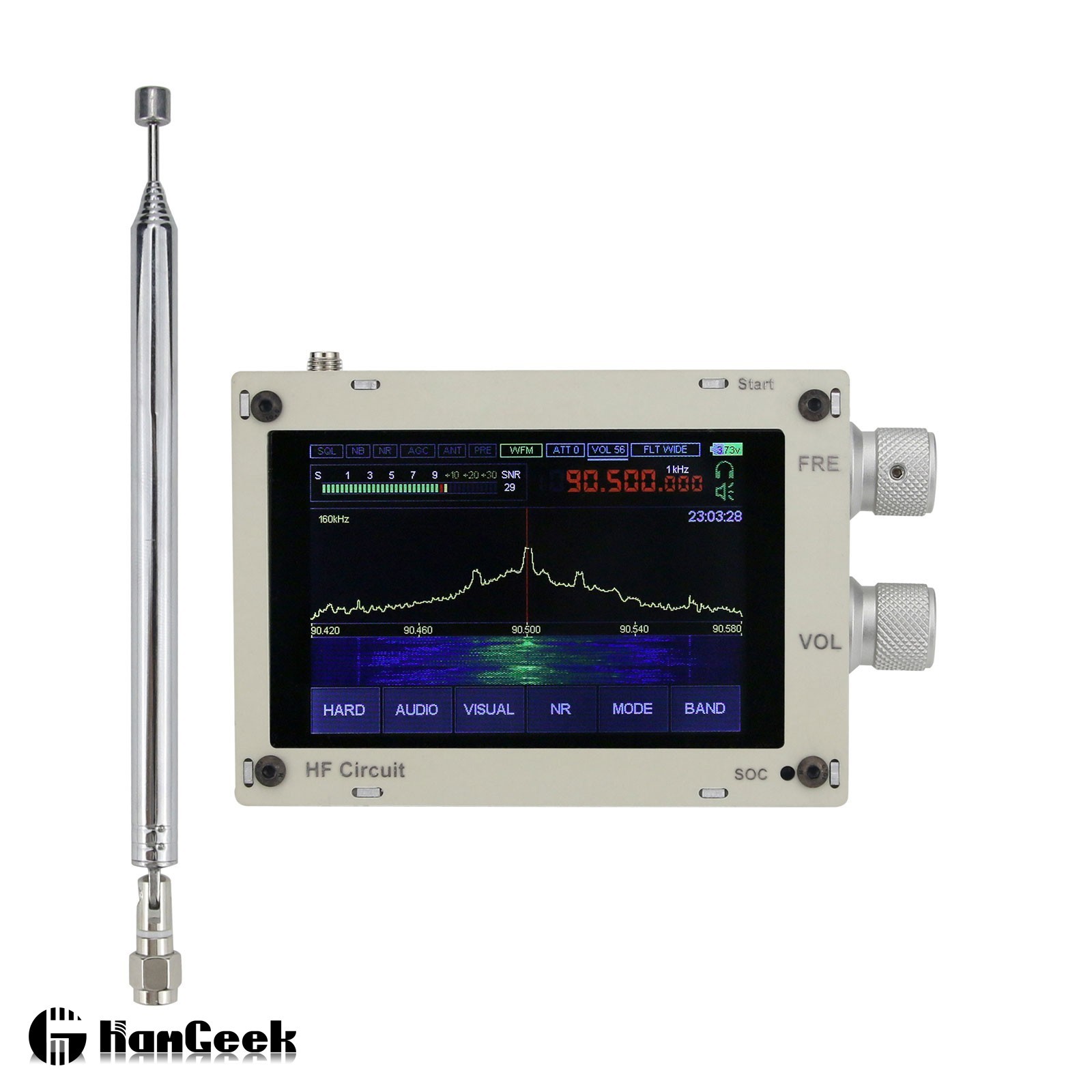 Hifi Audio 50KHz – 2GHZ Malachite-DSP1 SDR Receiver AM/SSB/NFM/WFM w/ Speaker