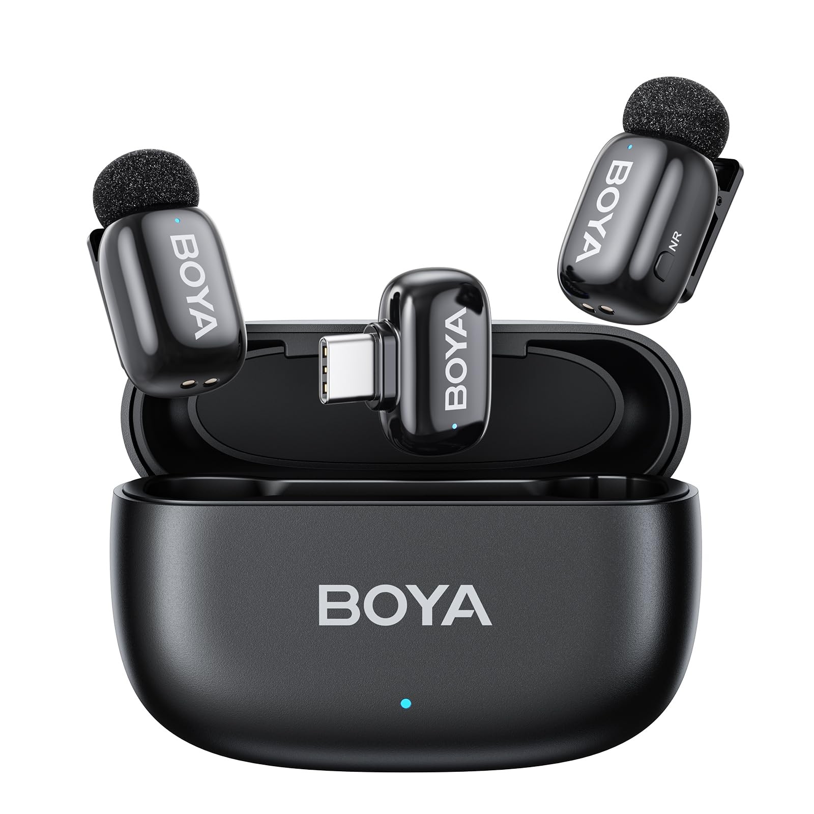 Wireless Lavalier Mic for Android/PC, USB-C, Noise Reduction, 30H Battery, AI…