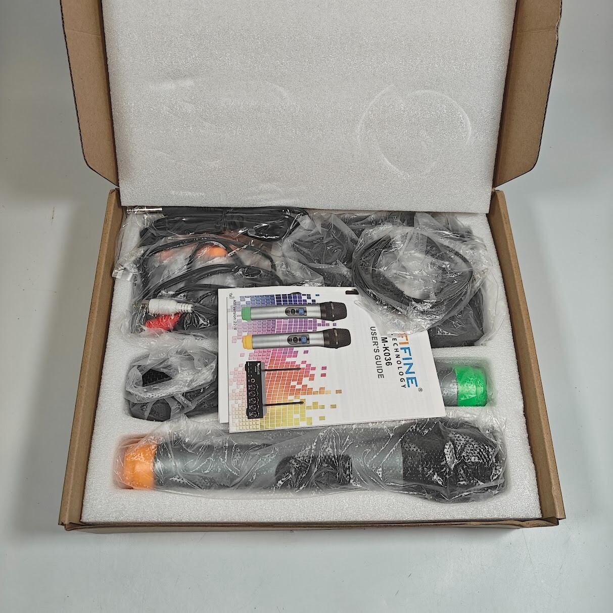 FIFINE K036 UHF Dual Channel Wireless Condenser Handheld Microphone System