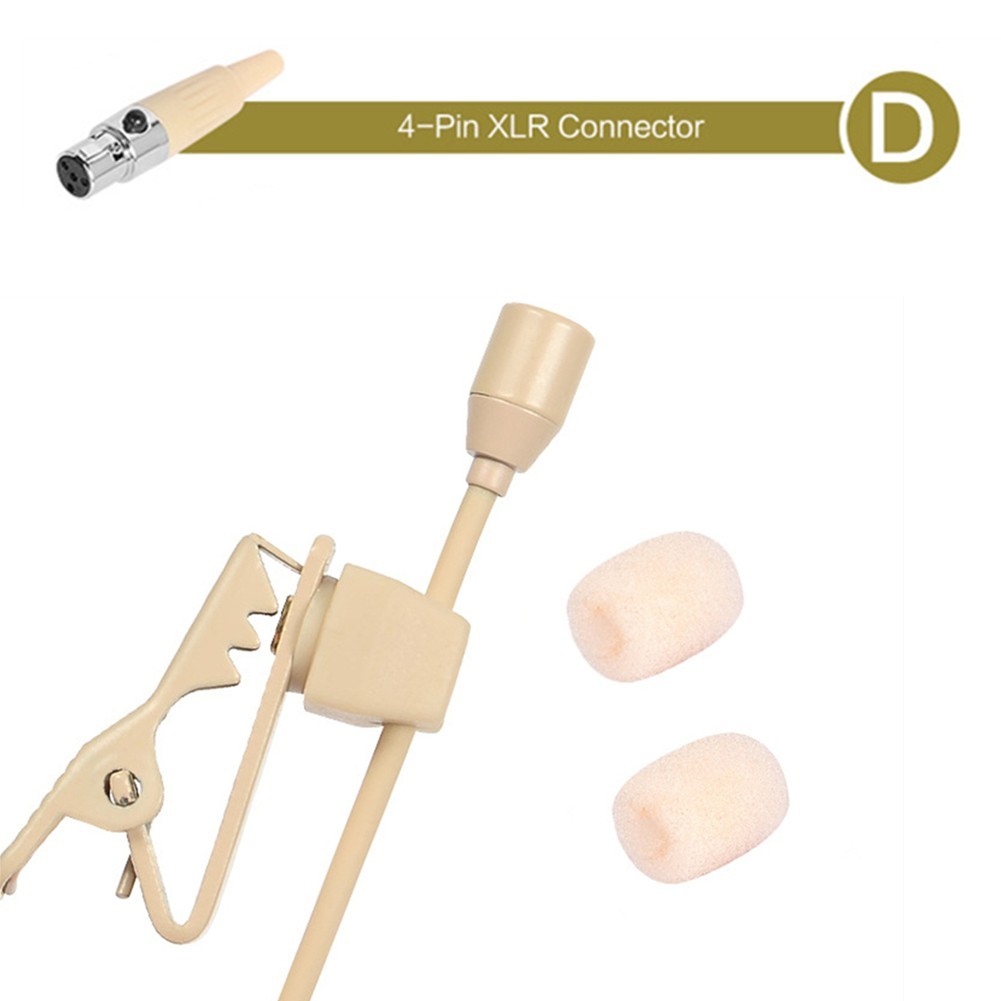 Lavalier Lapel Mic Microphone 3-Pin 3.5mm 4-Pin XLR Cardioid Lapel Clip