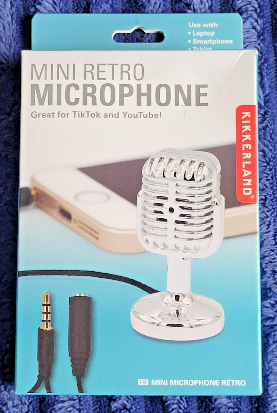 Kikkerland Mini Retro Microphone Great For TikTok And Youtube