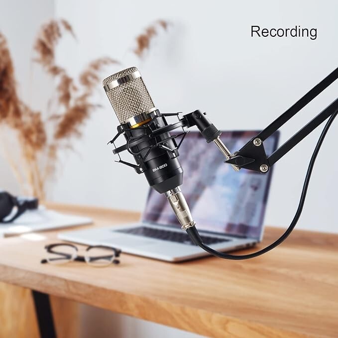 ZINGYOU Condenser Audio Microphone Bundle BM-800 Mic w/filters Studio Recording