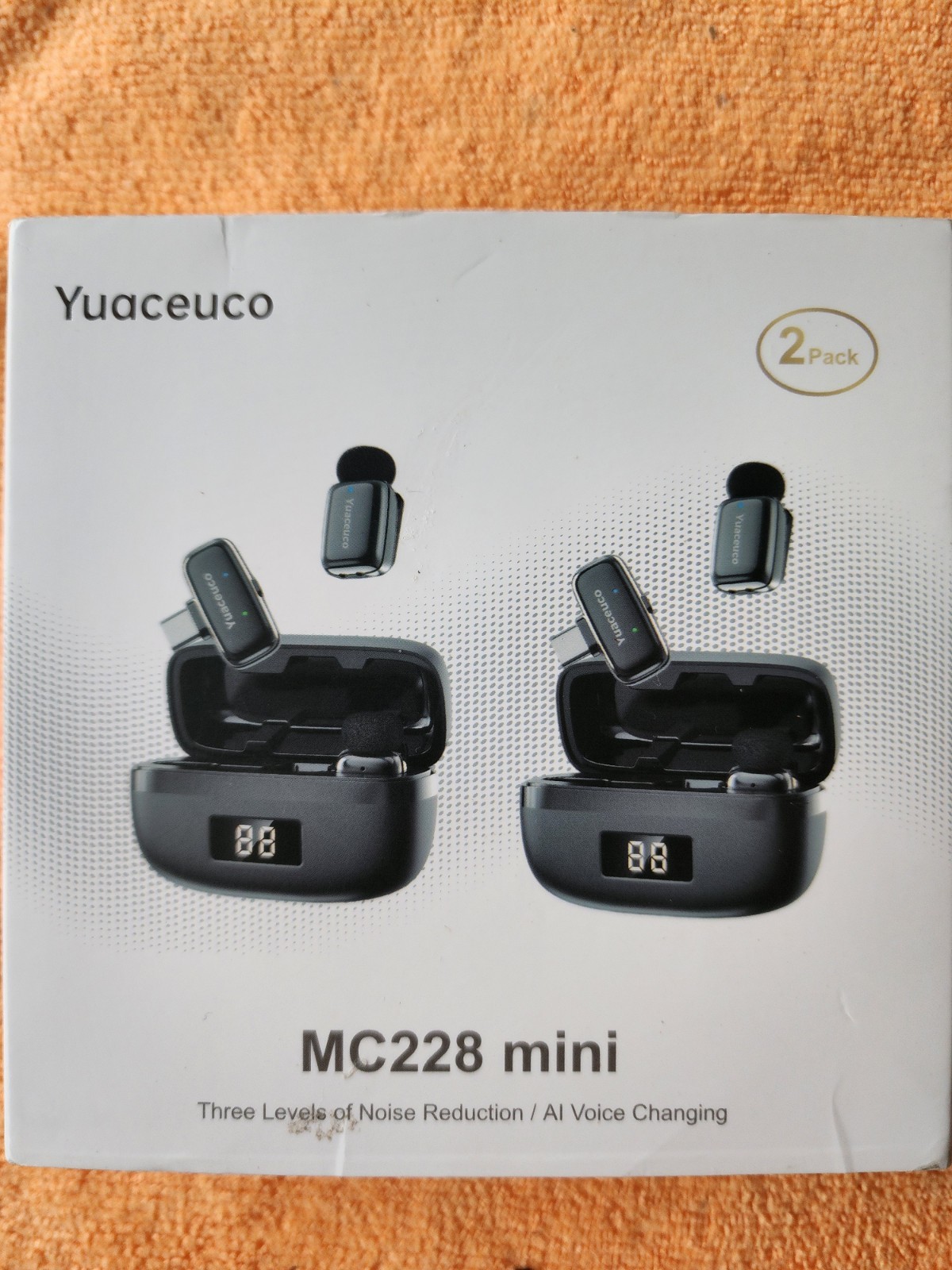 YUACEUCO MC 228 Mini 2 Pack Wireless Lavalier Mic’s for iPhone and Android