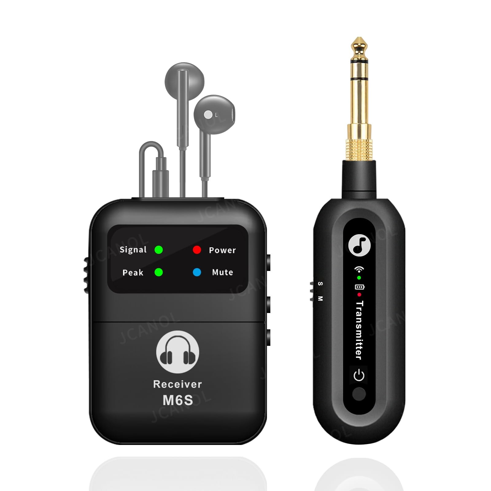 JCANOL Stereo Wireless in-Ear Monitor System 2.4G Wireless IEM System Stage M…