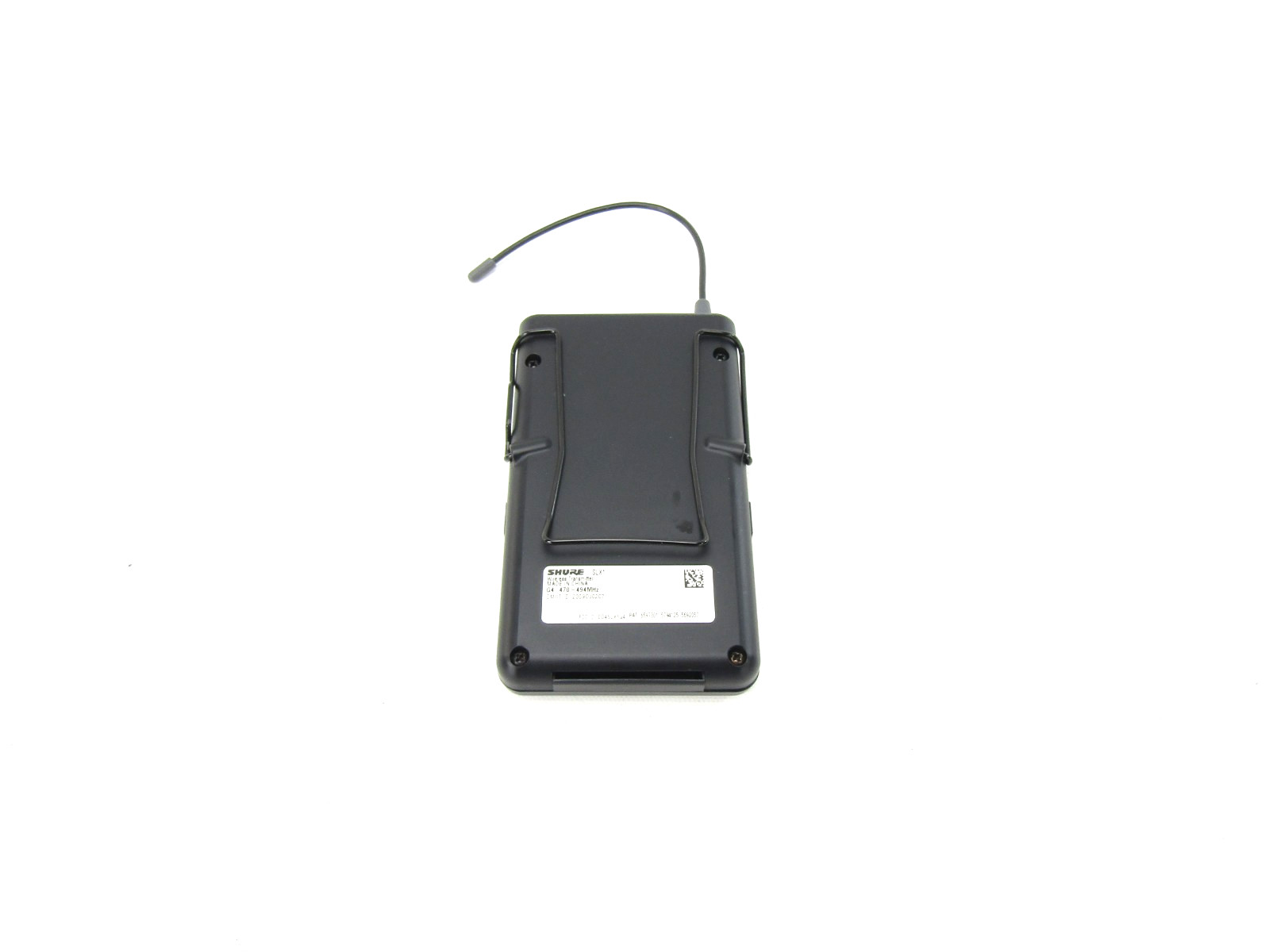 Shure SLX4 Wireless Receiver, SLX1 Bodypack & 185 Mic – Freq.: G4 470-494 MHz
