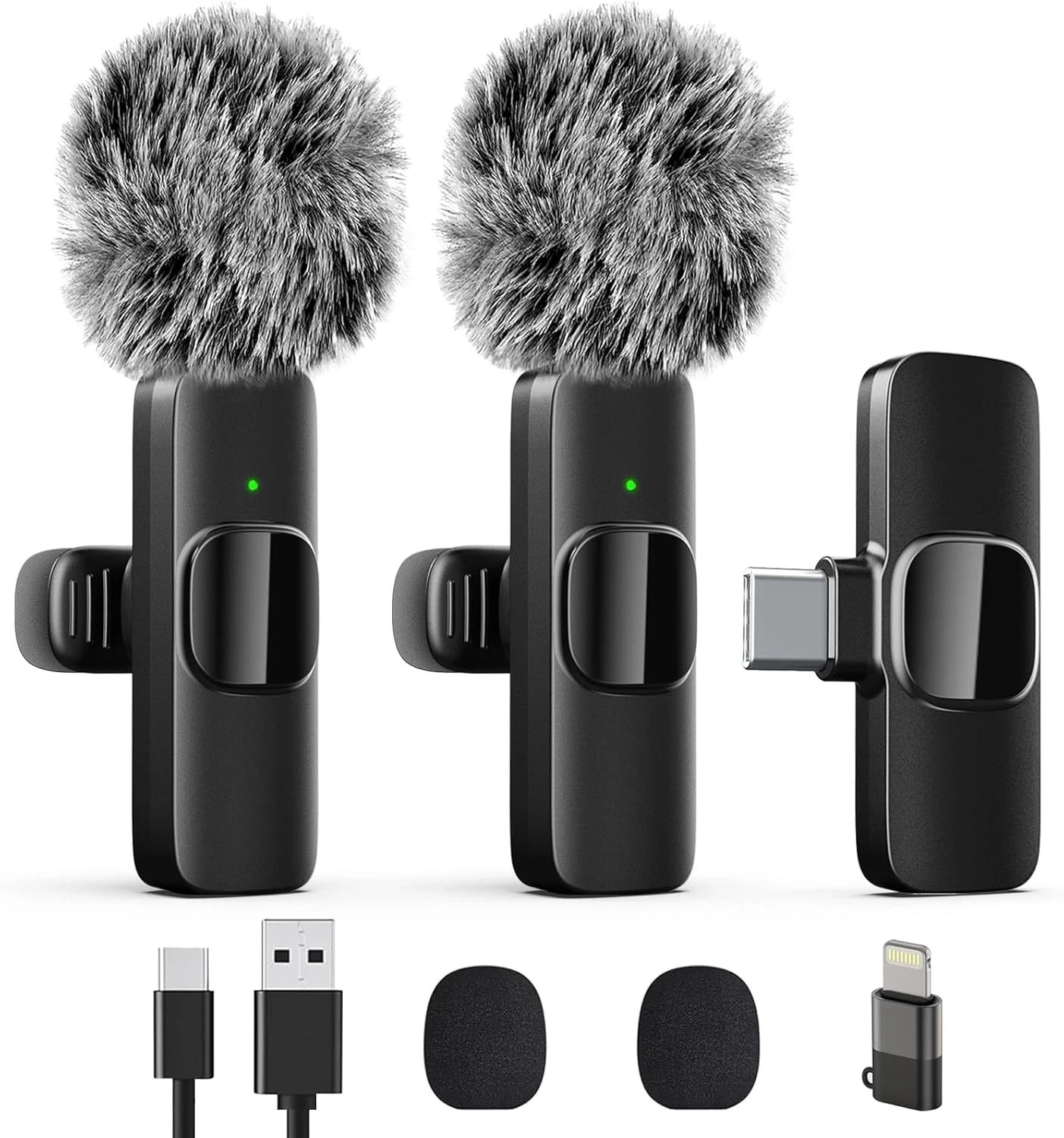 Professional Wireless Lavalier Lapel Microphone for iPhone, iPad, Mini Video…