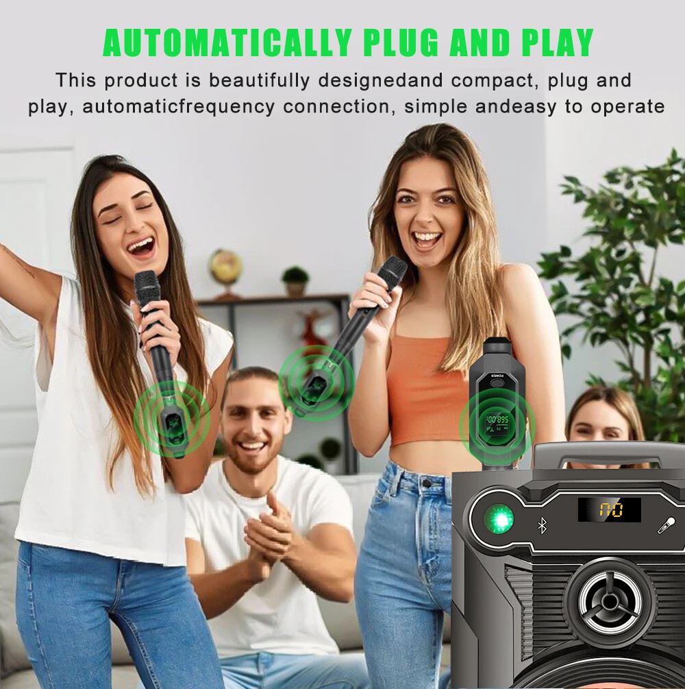Dynamic Microphone UHF Wireless Microphone Converter XLR Transmitter & Receiver