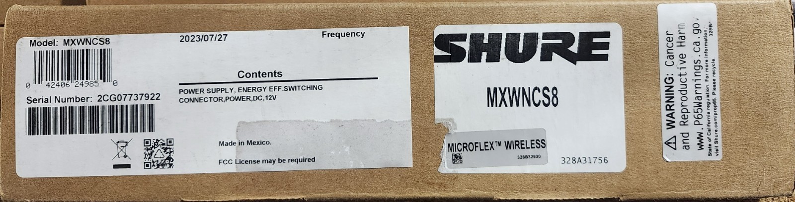 Shure MXWNCS8 Microflex wireless 8-Port Networked Charging Station New $1300.00