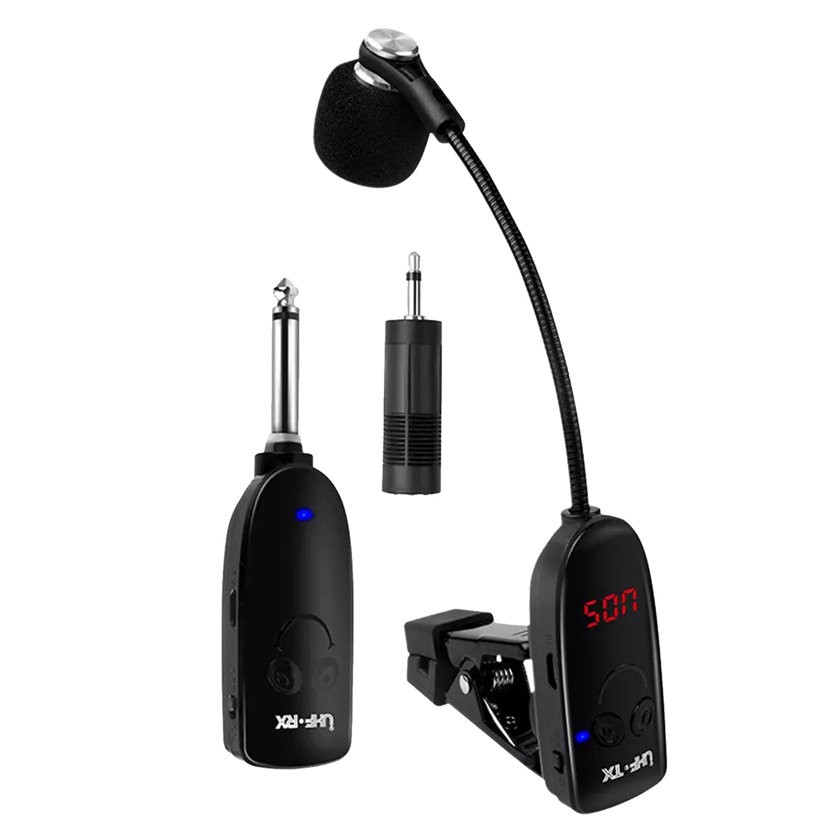 Professional UHF Wireless Instrument Microphone System For Saxophone Trumpet Sax