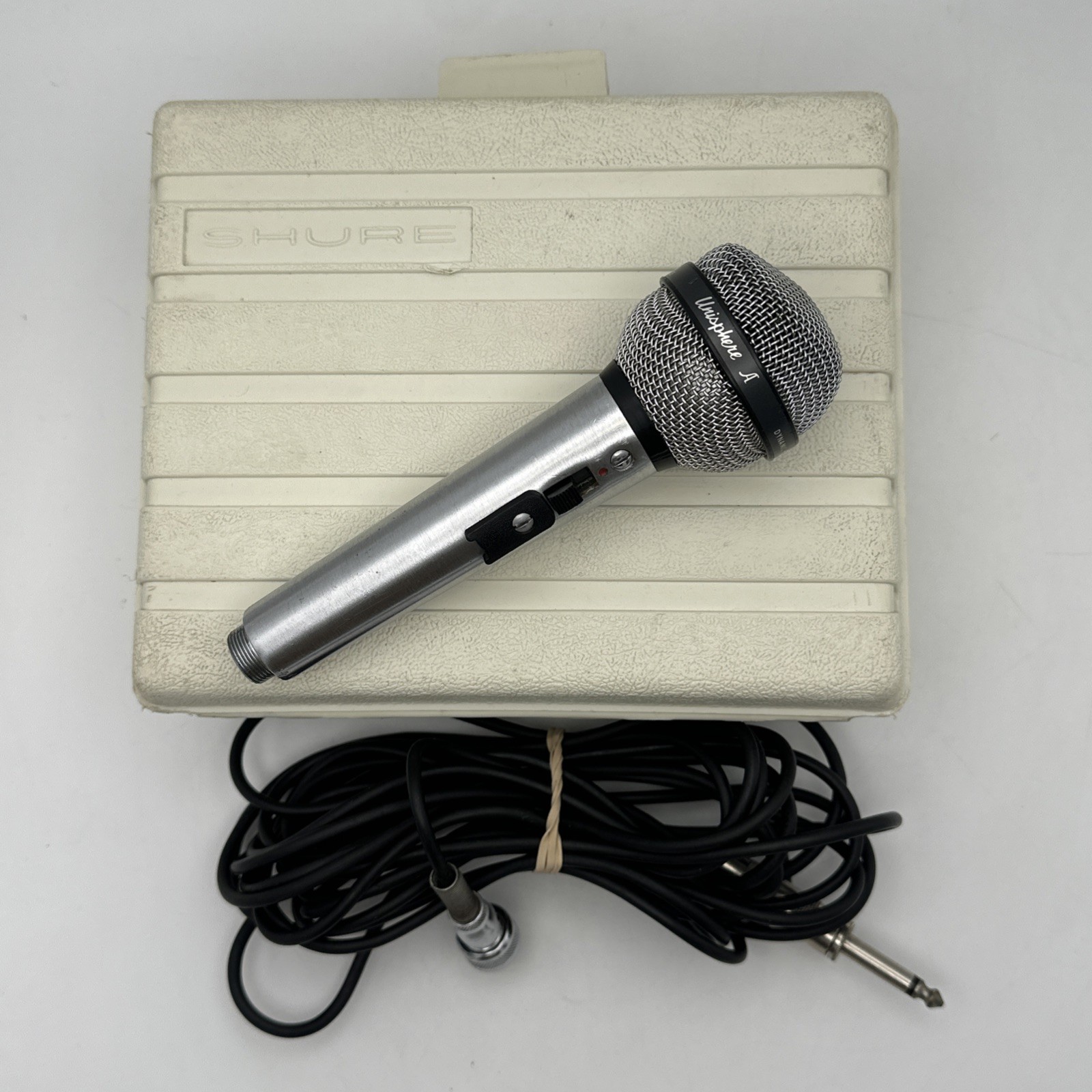 Shure PE585 Unisphere A High Impedence Dynamic Microphone + Case & Cable TESTED