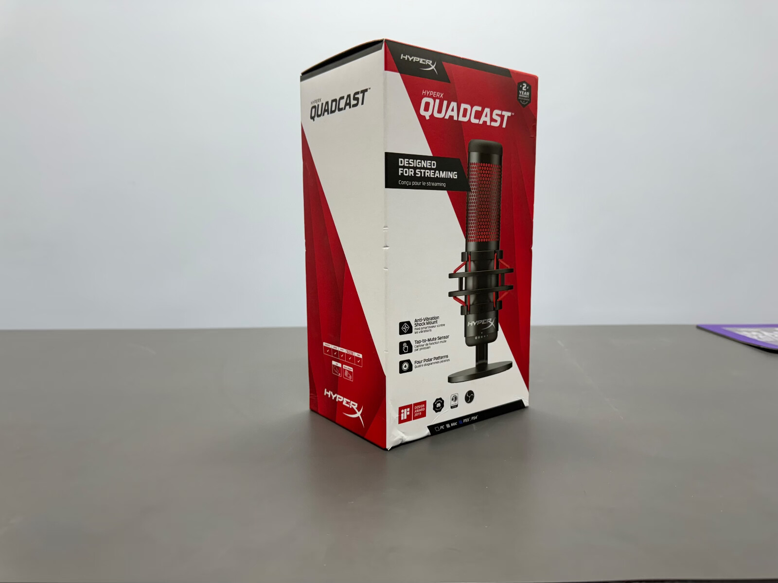 HyperX QuadCast Red LED USB Cardioid Microphone – Black
