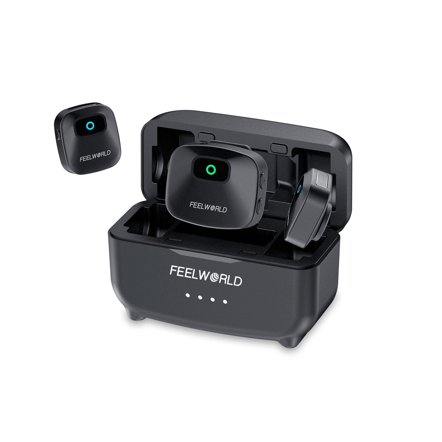 FEELWORLD LM1 2.4G Wireless Lavalier Microphone for Phone iPhone Computer Camera