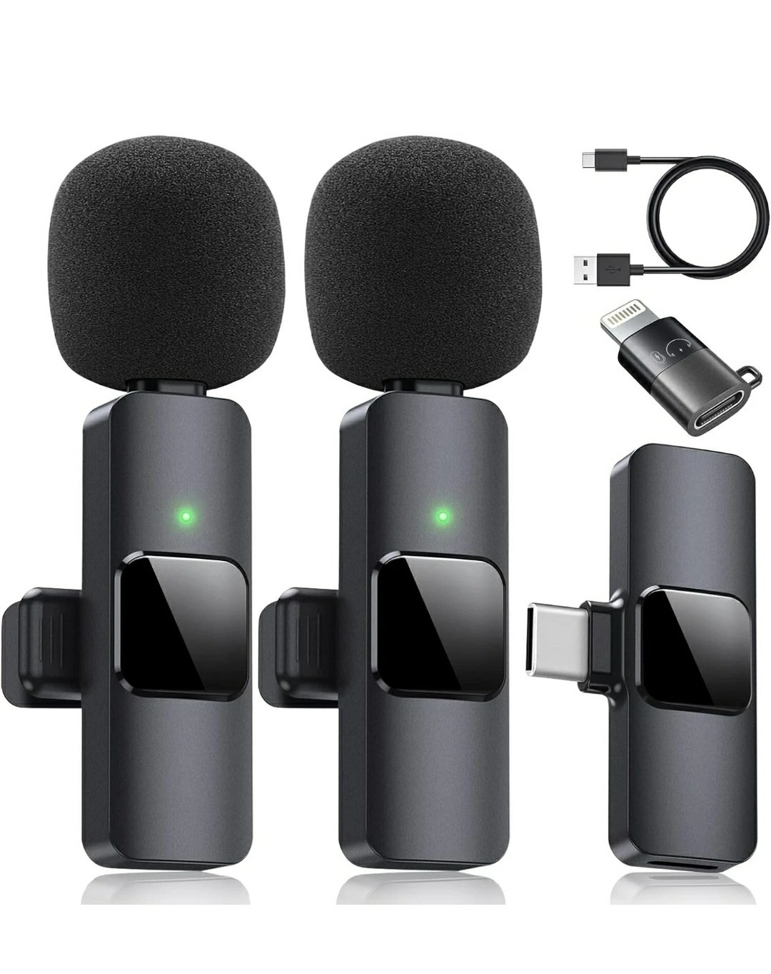 Dual Wireless Lavalier Microphone Camera/iPhone/Android/GoPro Professional Lapel