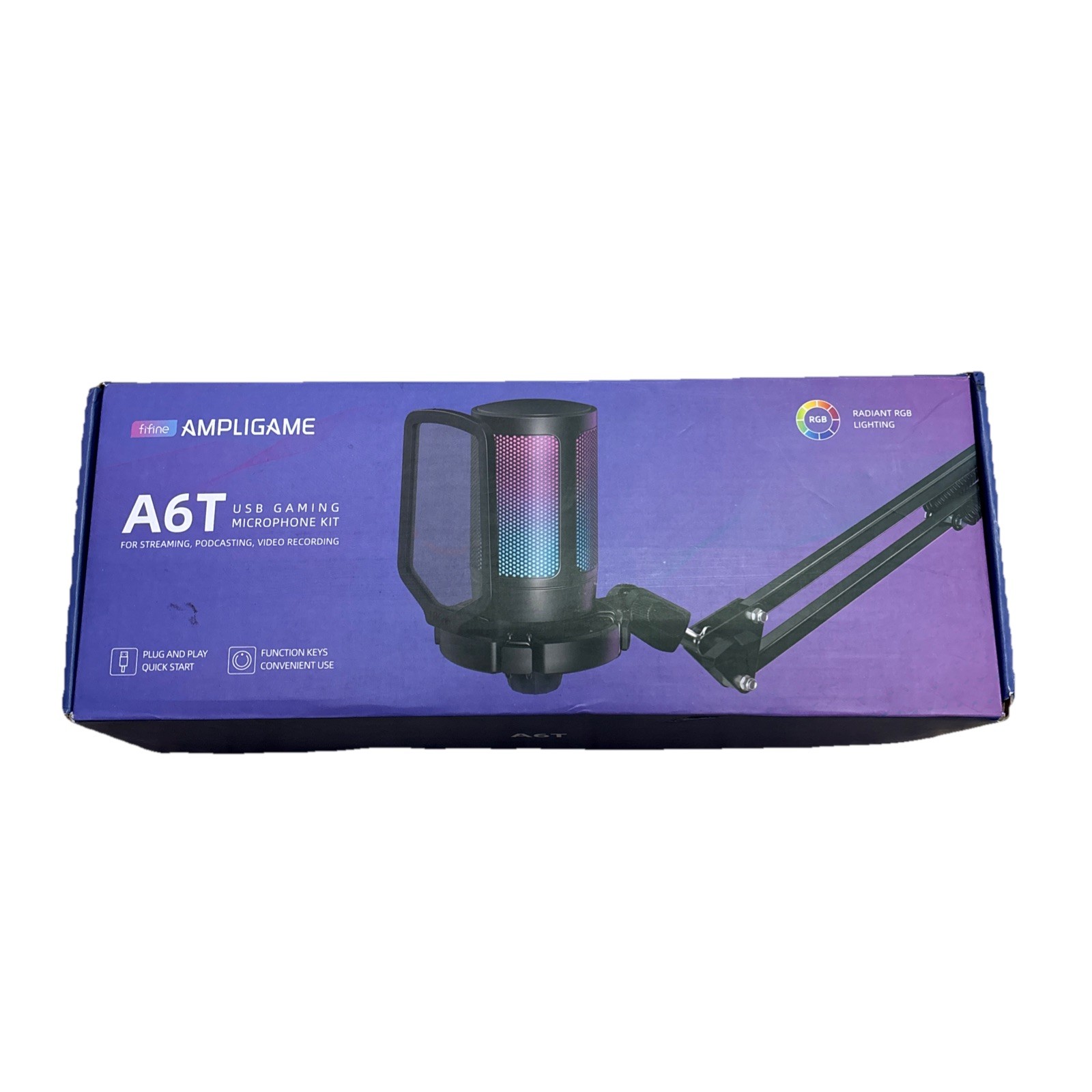FIFINE Gaming PC USB Microphone A6T AMPLIGAME Black