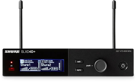 Shure SLXD4D+-G57 Wireless Microphone Receiver, Dual For SLXD+ Wireless Systems