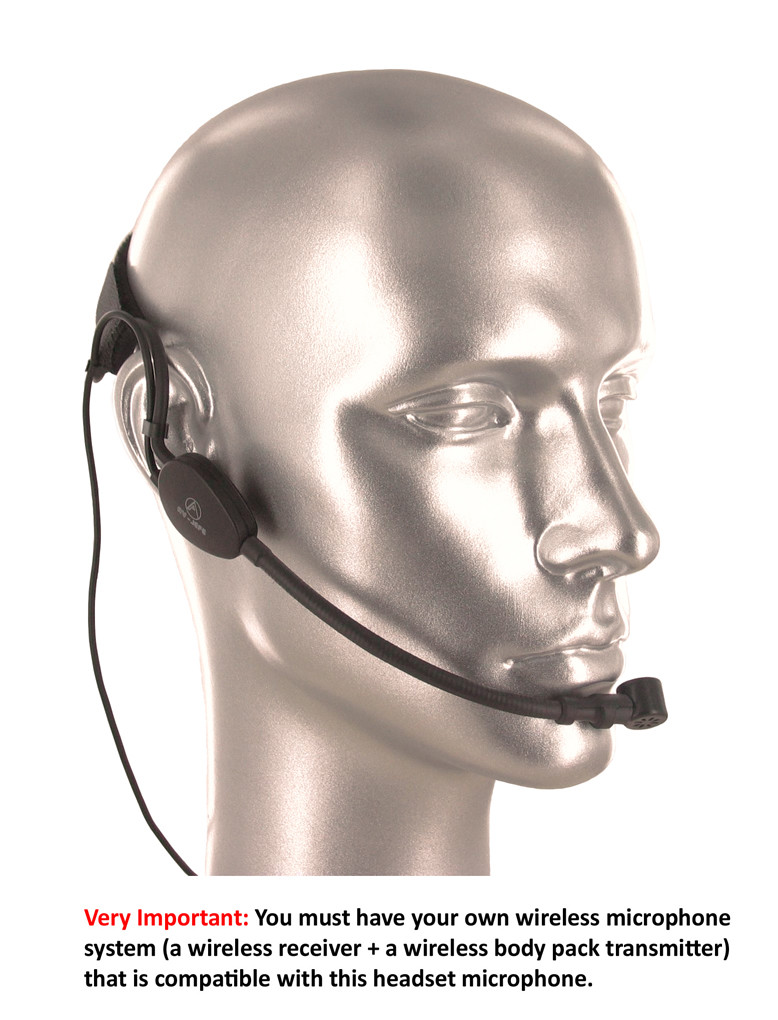Sweat Proof Headset Mic for Audio-Technica Wireless use