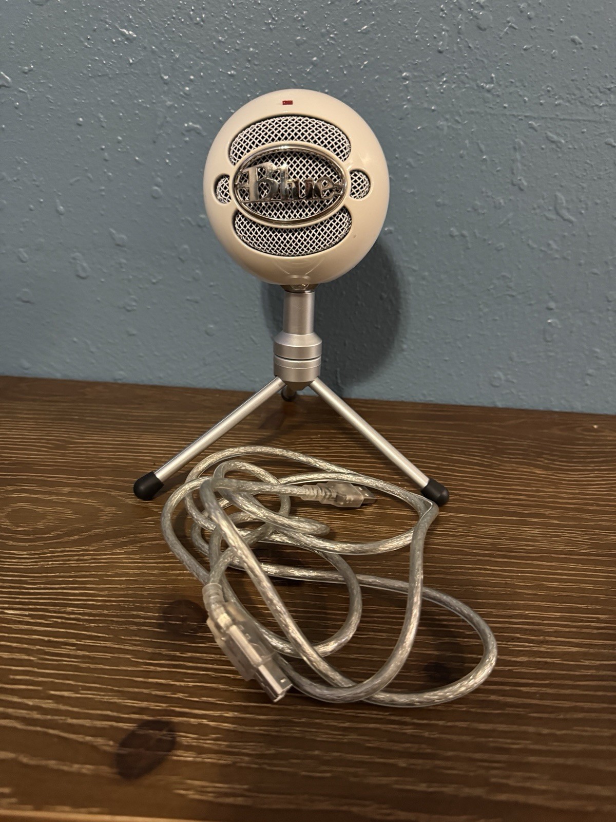 Blue Snowball USB Condenser Microphone w/ Tripod Stand & USB Cable Tested