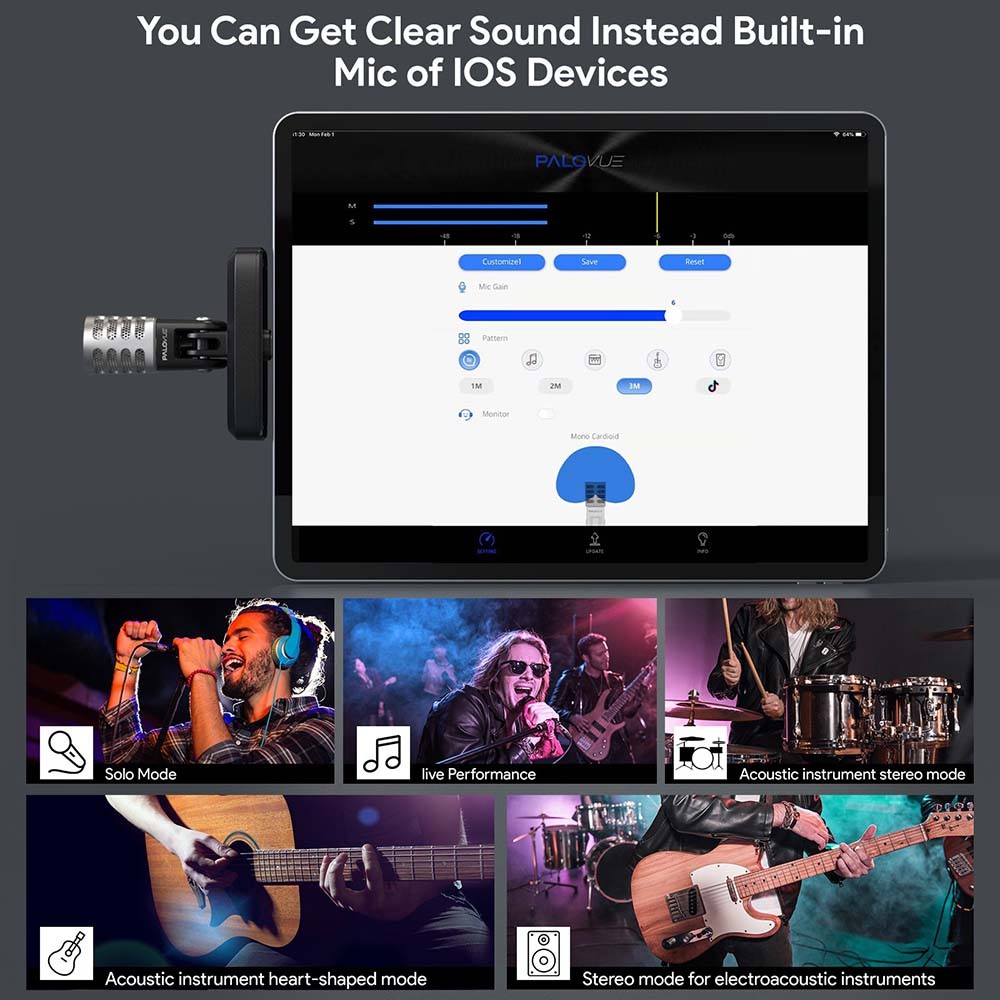 Durable Sturdy Lightweight Compact User-Friendly A-Interface Portable Microphone
