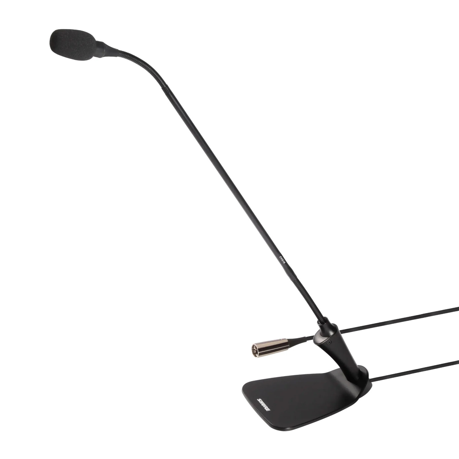 Shure CVG18DS-B/C 18″ Gooseneck Condenser Mic with Mute & LED