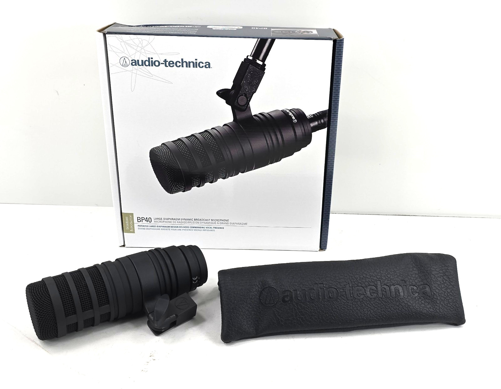 Audio-Technica BP40 Large-Diaphragm Dynamic Broadcast Vocal Microphone MEW