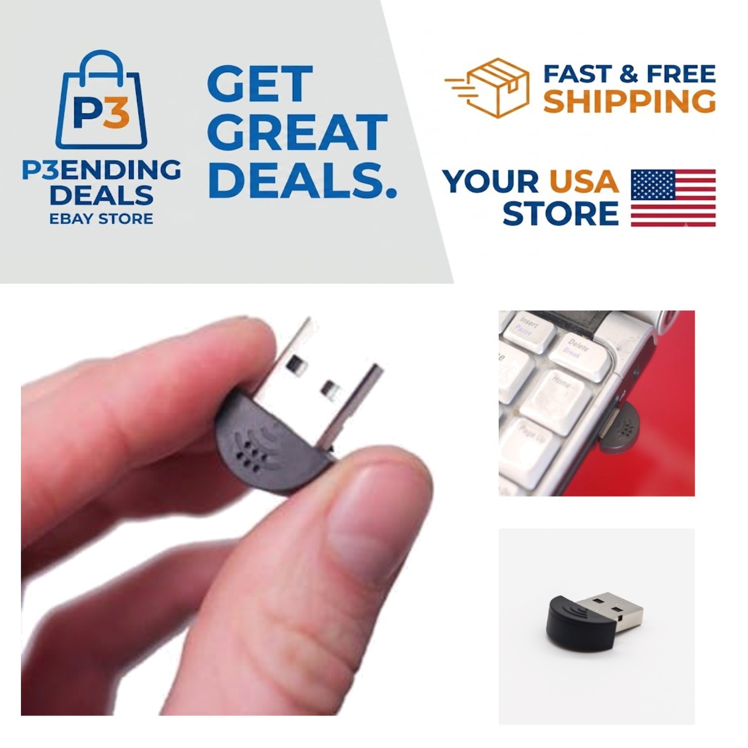 World’s Smallest USB Microphone: Instant Setup for Skype & Voice Recognition