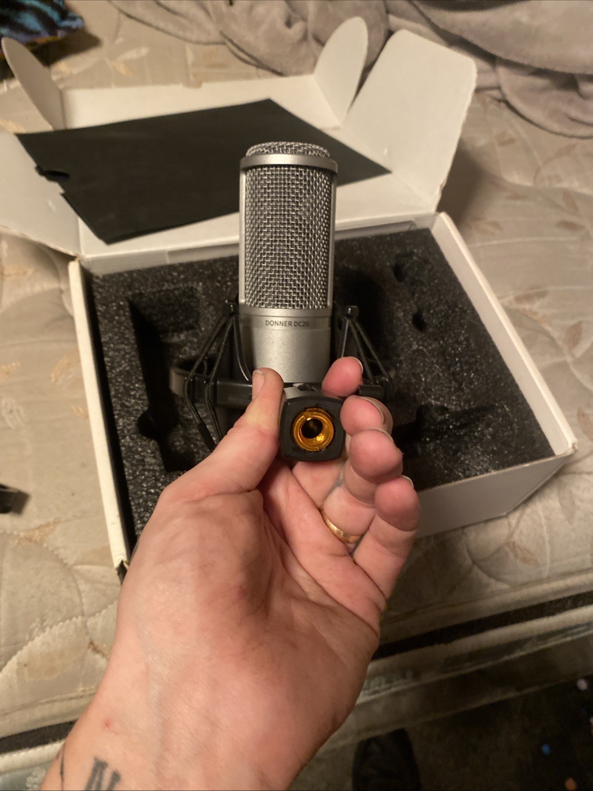 Donner DC Large Diaphragm Condenser Microphone Silver Model