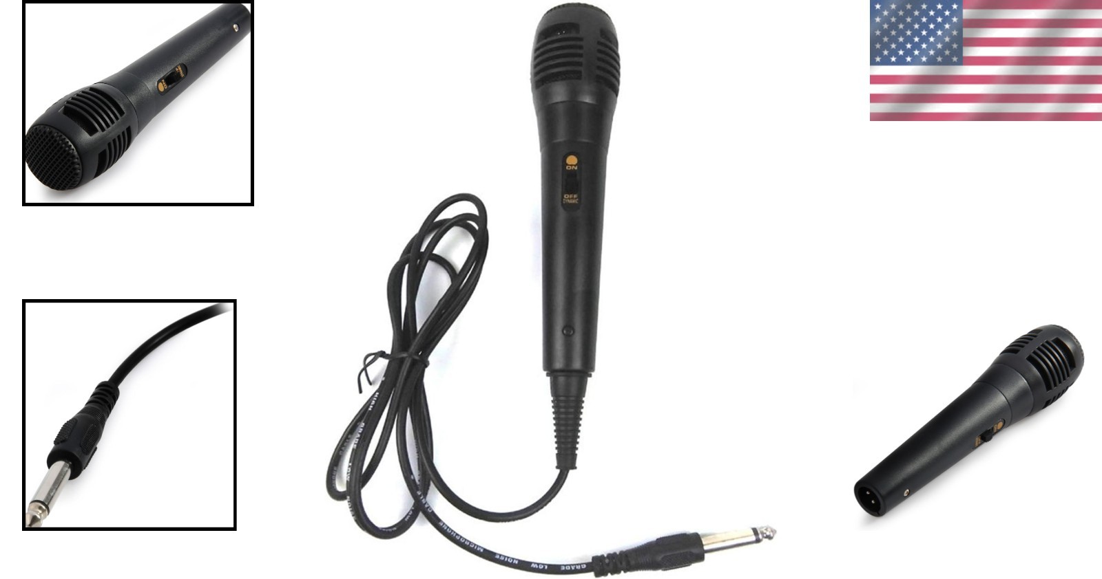 Professional Unidirectional Dynamic Microphone with High Sensitivity & 5′ Cord