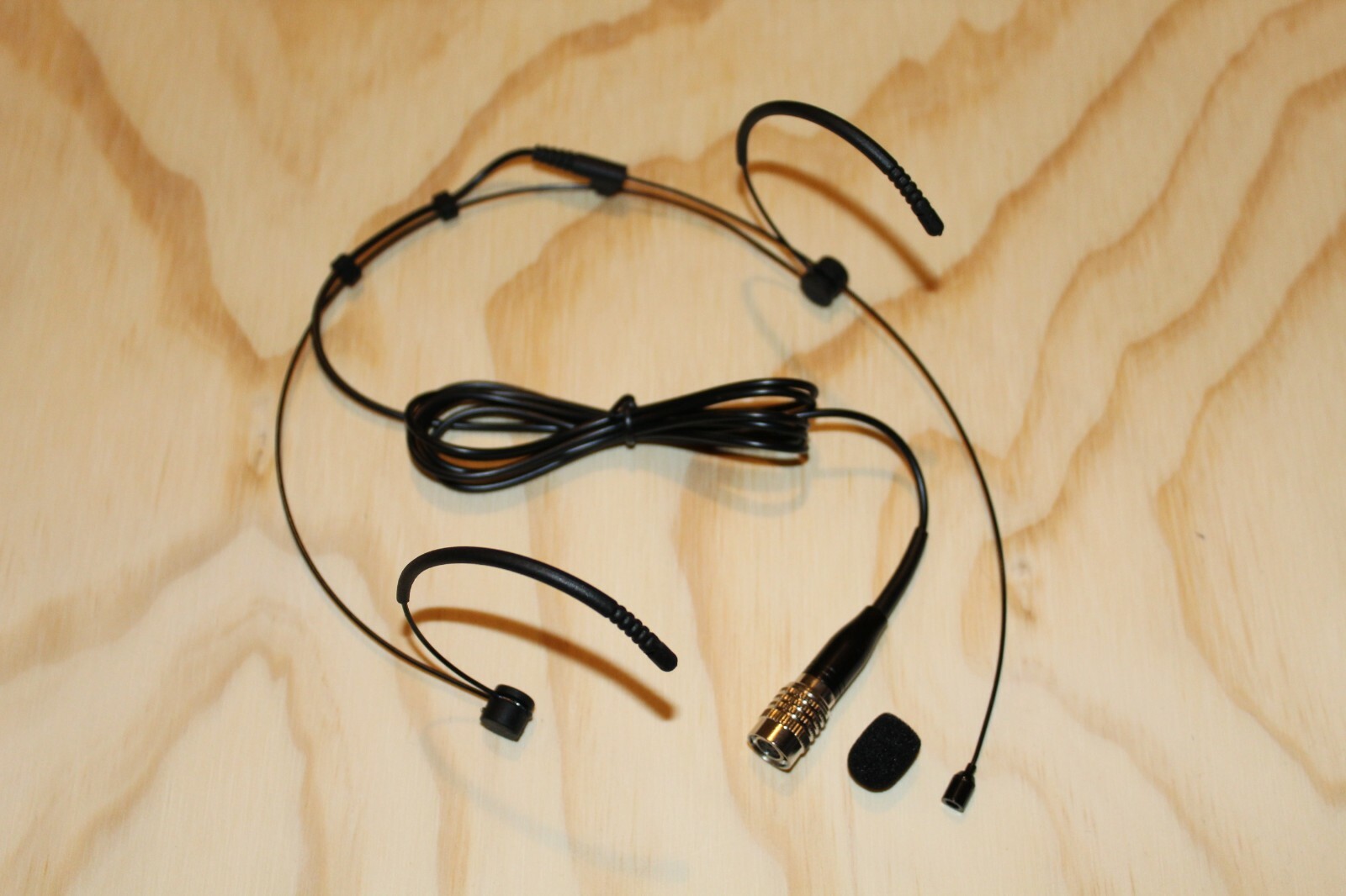 Black Double Earhook Headset Mic w/ 4 pin mini XLR for Audio Technica *NEW*