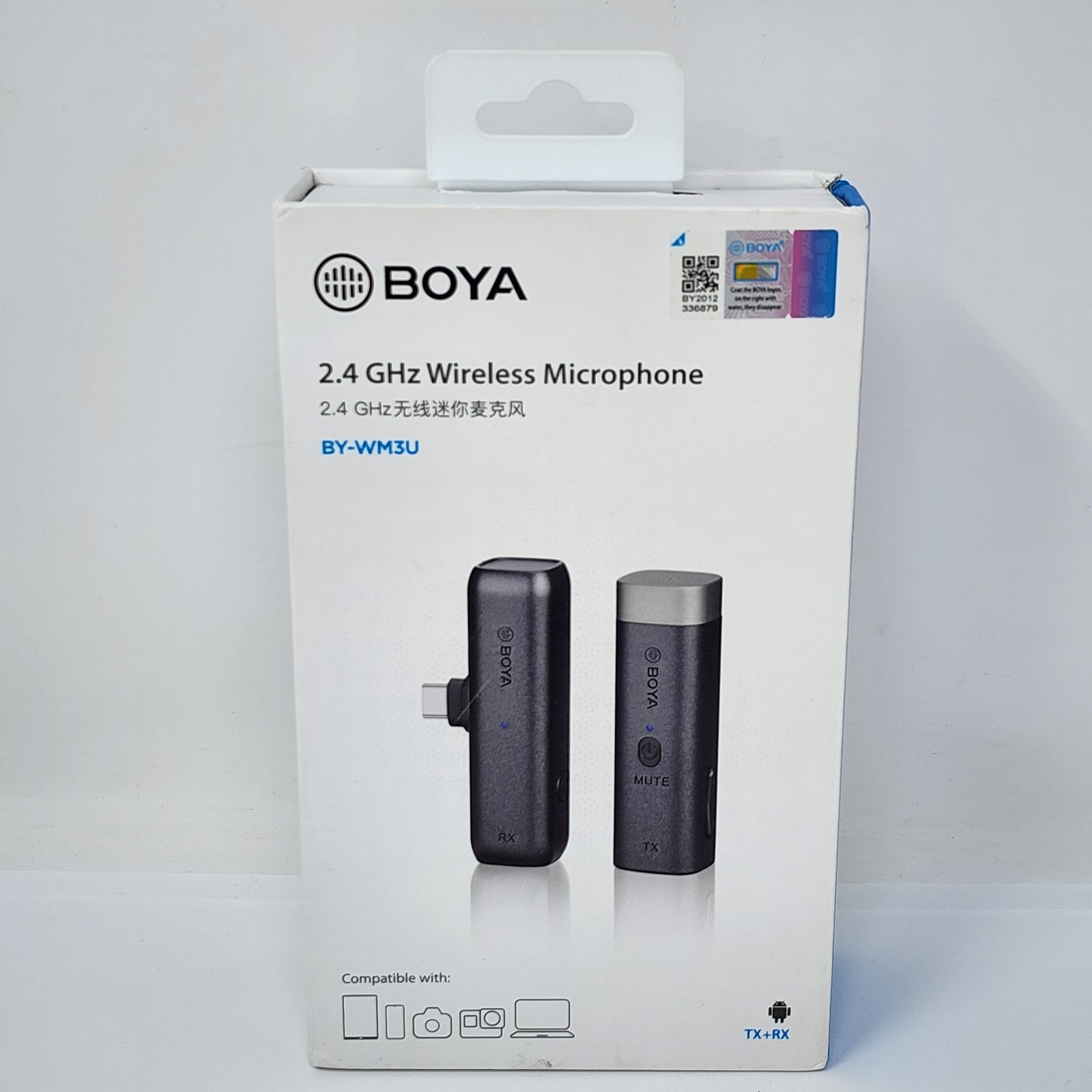 Boya Wireless Microphone 2.4GHz BY-WM3U TX+RX (UNTESTED)