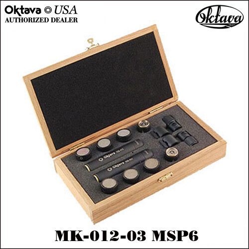 Oktava MK-012-03 MSP6 – 6 Capsule Set – Black – Brand New – Wood Jewelers Box