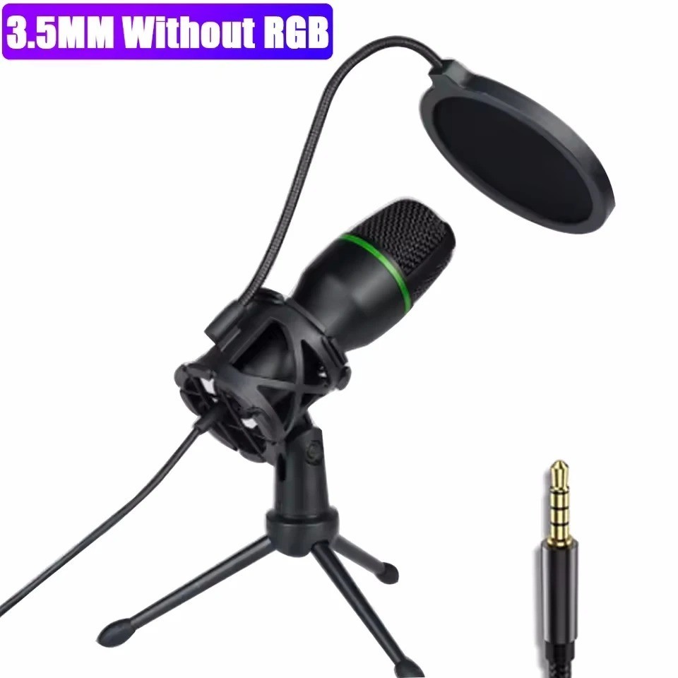 Condenser Microphone USB Wired For PC Laptop Computer Professional Gaming Access