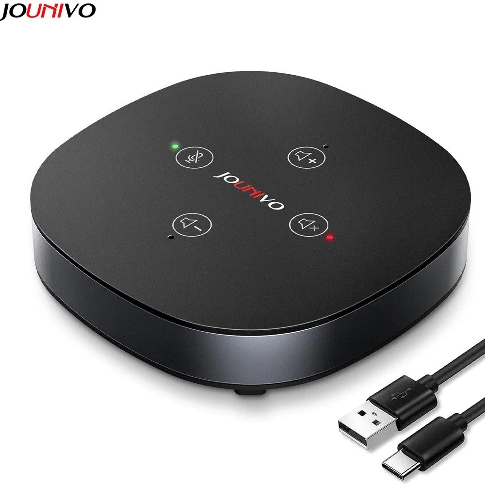 Omnidirectional Conference Microphone with Speaker for Zoom, Meeting
