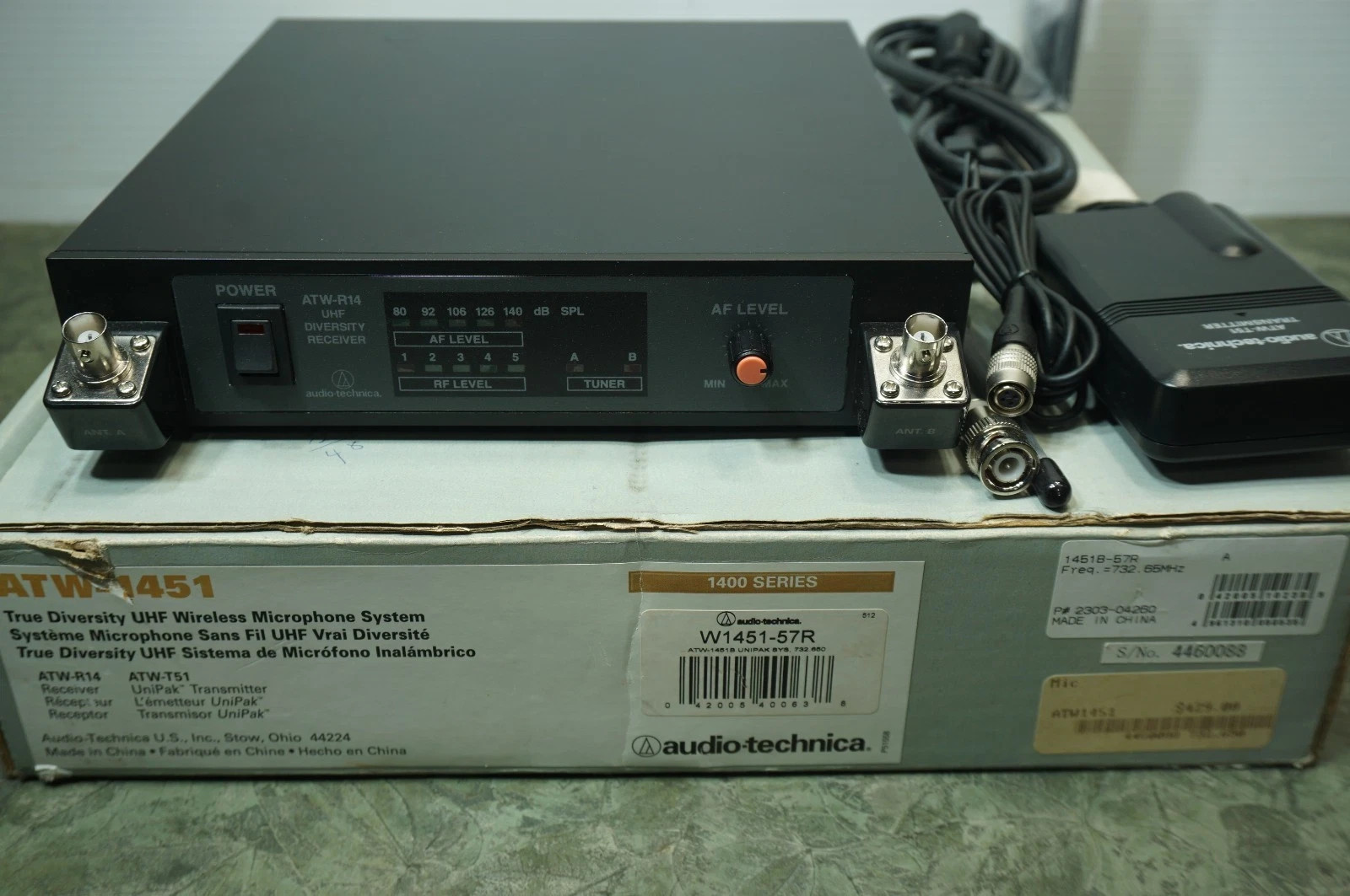 Audio Technica ATW-1451 UHF Wireless Microphone System – ATW-R14 and ATW-T51