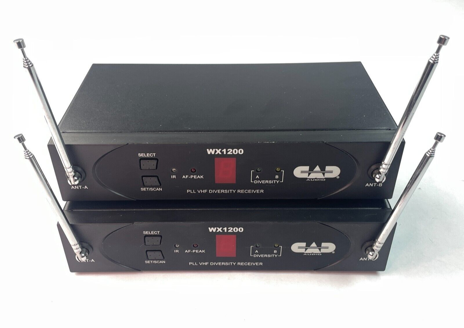 Lot of 2 CAD Audio WX1200 StagePass Wireless Handheld Receiver *No Power Adapter