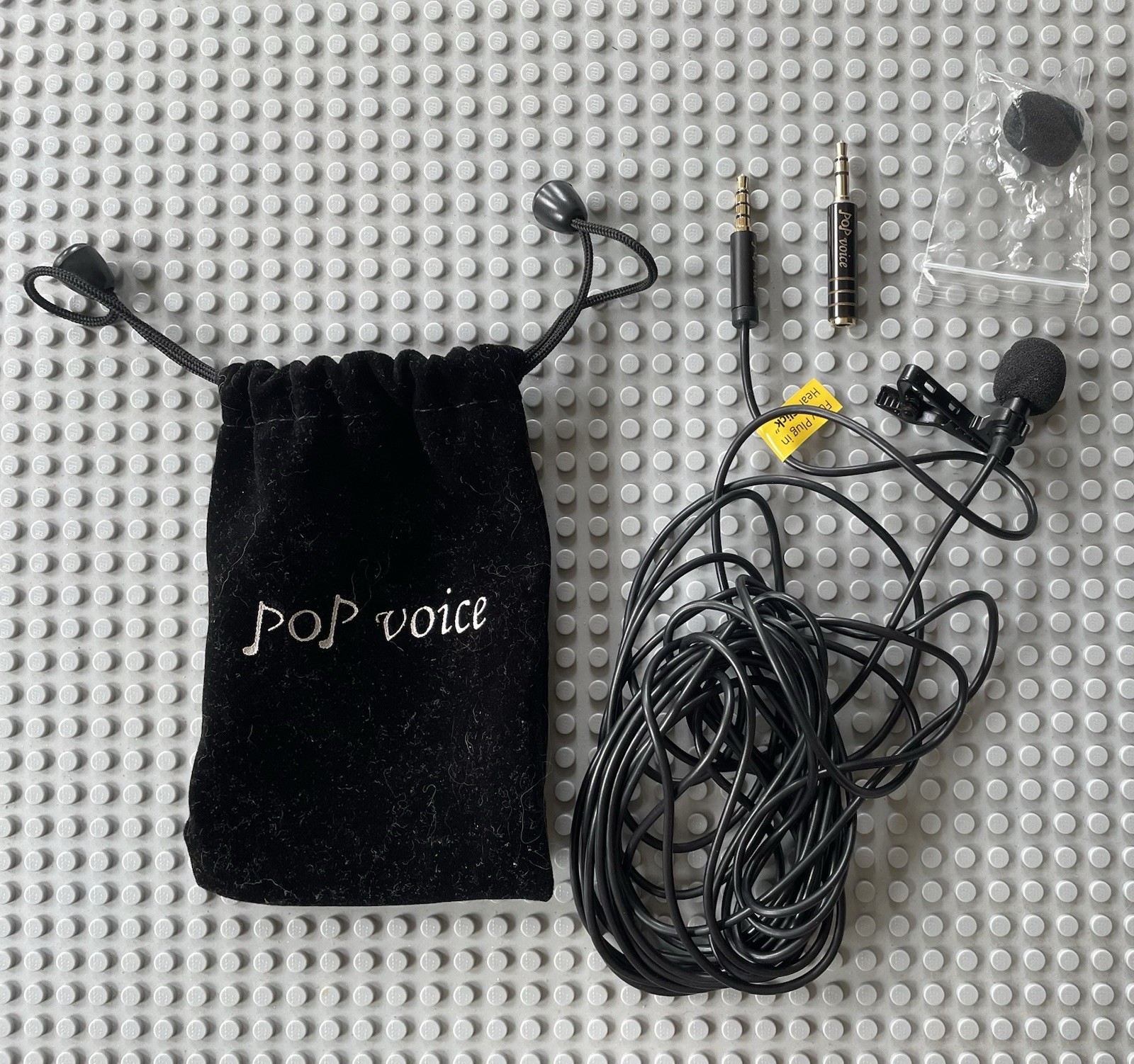 Pop voice Microphone For 3.5 Mm Devices Noise Canceling Lapel Mike 16 Feet