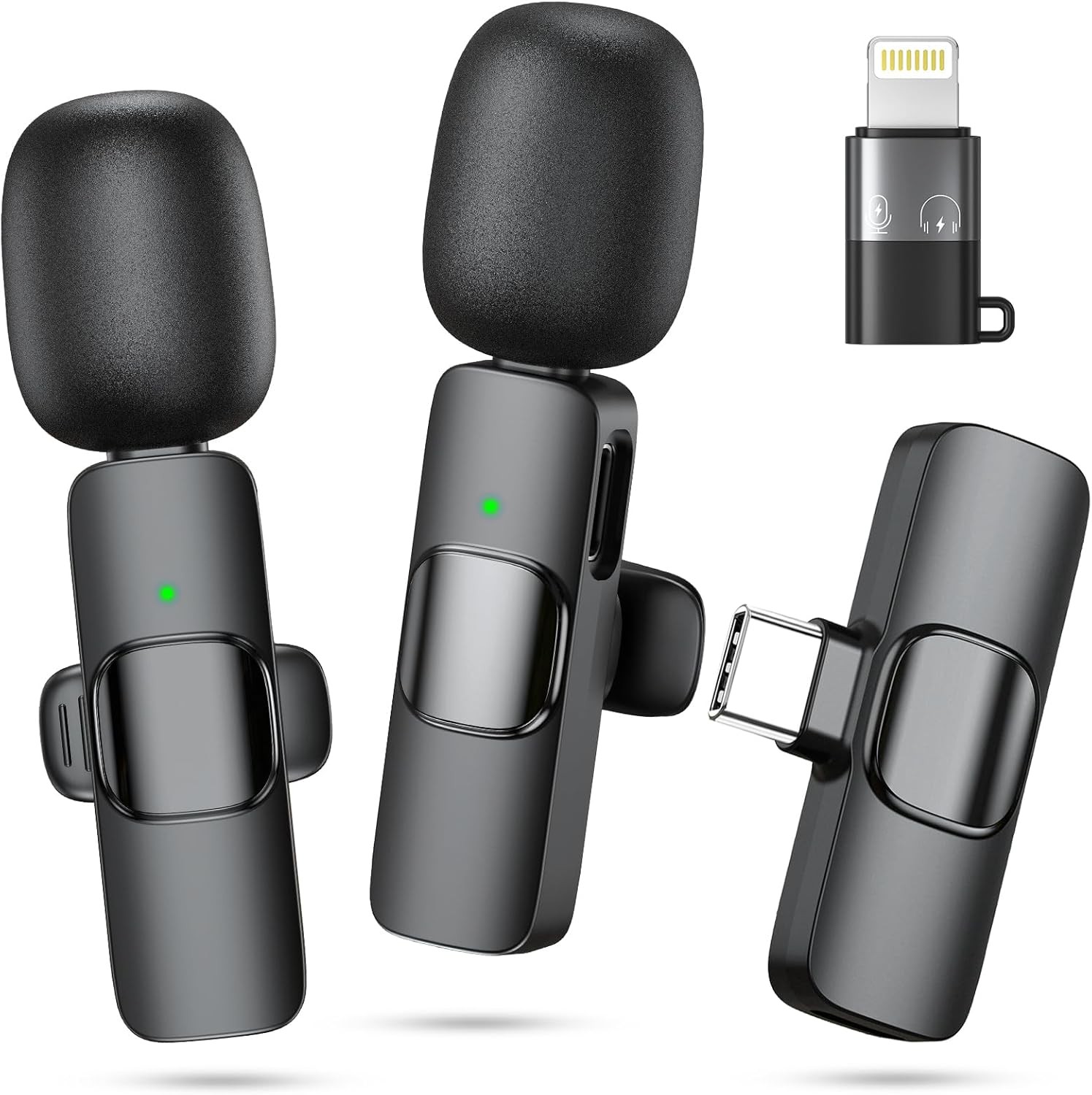 K9 Wireless Mini Microphone For Android/iPhone/iPad Video recording Lapel Mic US