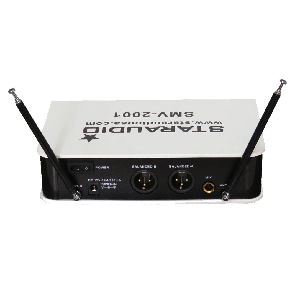 2CH Headset Lavalier Bodypack Microphones VHF Wireless Church Karaoke Mic System