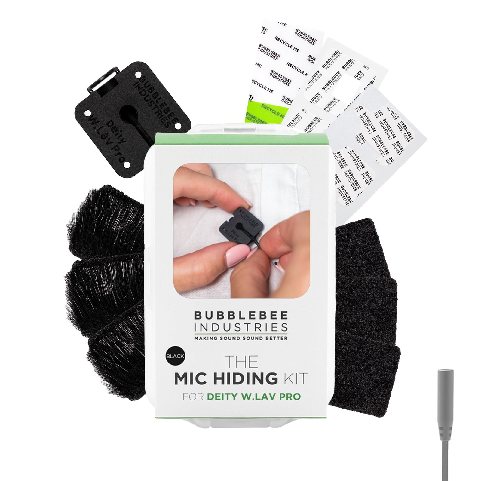 Bubblebee Mic Hiding Kit for Deity W.Lav Pro – Lapel Microphone Hiding Kit, N…